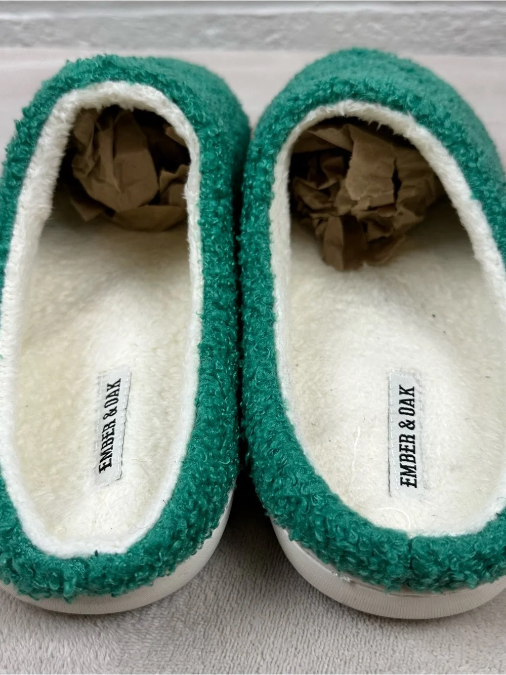 Ember & Oak Golf Club Memory Foam Slippers Men’s XL 13 Green Cozy House Shoes